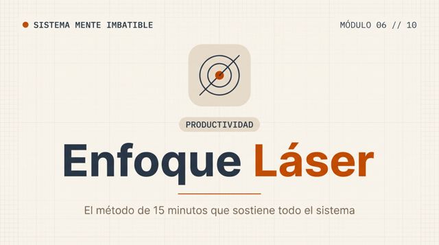 Lección 6 — Enfoque Láser